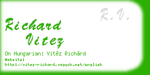 richard vitez business card