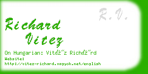 richard vitez business card